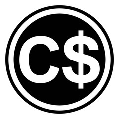 currency symbol Canada, canadian dollar vector dollar