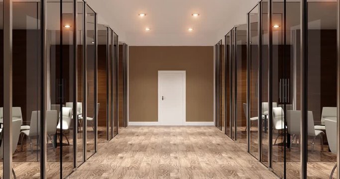 The Conceptual offices. Office array. 3d rendering.