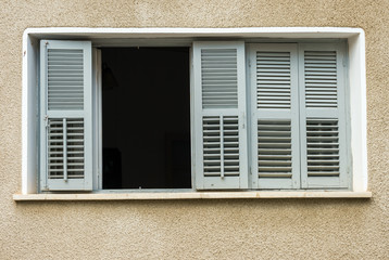 Gray opened the shutters of the window