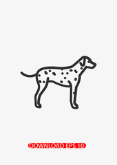 Dalmatian dog icon, Vector