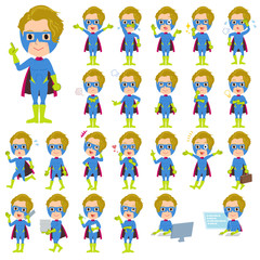 super hero man Blue Green