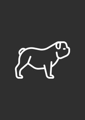 Bulldog icon, Vector
