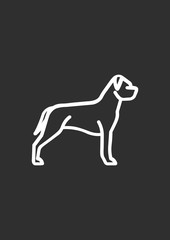 American staffordshire terrier dog icon, Vector