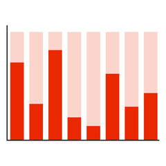 Graphic with red color bars