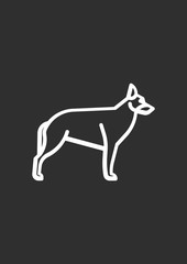  German shepherd dog icon, Vector