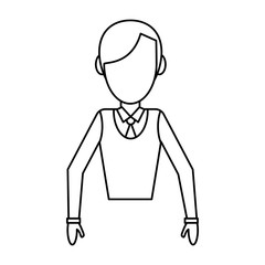 avatar male people outline vector illustration eps 10