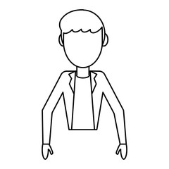avatar male people outline vector illustration eps 10