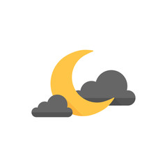 Flat icon - Weather overcast cloudy