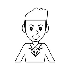 outlined portrait man male avatar vector illustration eps 10