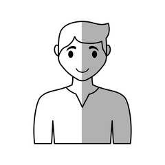 man cartoon icon over white background. vector illustration