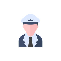 Flat icon - PIlot avatar