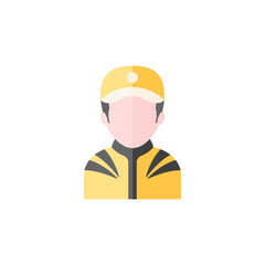 Flat icon - Racer avatar
