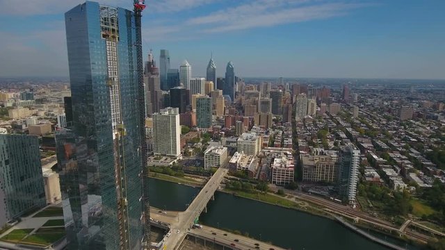 Aerial Pennsylvania Philadelphia September 2016 4K