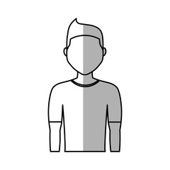 man cartoon icon over white background. vector illustration