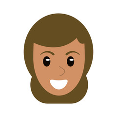 face woman head cartoon vector illustration eps 10