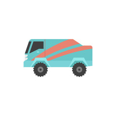 Flat icon - Rally truck