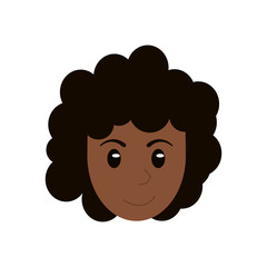 face woman head cartoon vector illustration eps 10