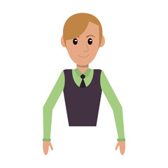 portrait man male character smile vector illustration eps 10