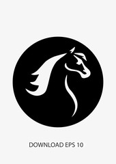 Horse icon, Vector