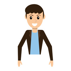 portrait man male character smile vector illustration eps 10