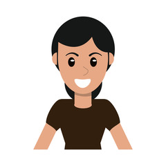 portrait character woman female vector illustration eps 10