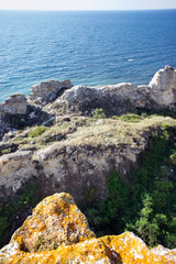 Seashore. Tarhankut, Dzhangul Russian Crimea at summer