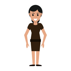character woman female standing vector illustration eps 10