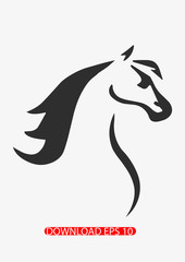 Horse icon, Vector