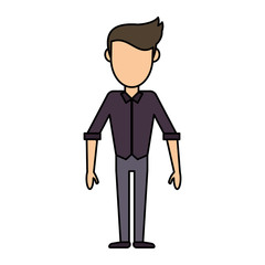 cartoon man male stand design vector illustration eps 10