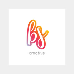 BS logo, vector. Useful as branding symbol, app icon, alphabet element, clip-art.