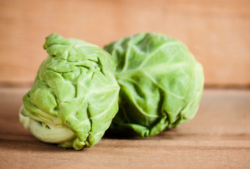 Fresh brussels cabbage isolated