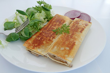 crêpes aux champignons