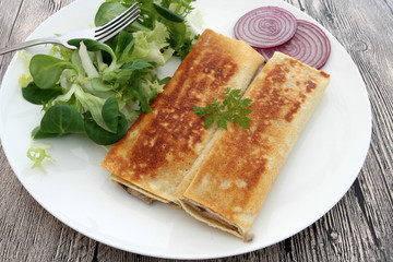 crêpes aux champignons