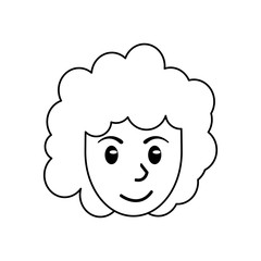 face female avatar outline vector illustration eps 10