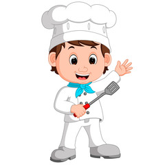 Cartoon funny chef