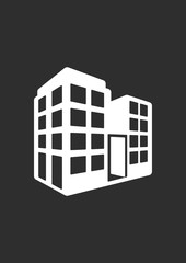 Office block building icon, Vector