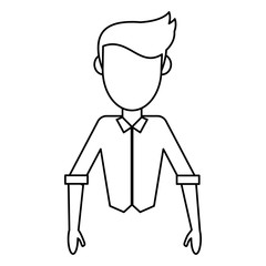 Obraz premium outlined male avatar image vector illustration eps 10