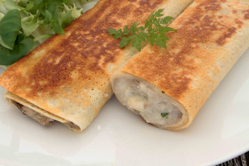 crêpes aux champignons