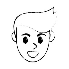 sketchy man head face design image vector illustration eps 10