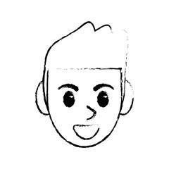 sketchy man head face design image vector illustration eps 10
