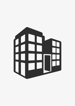 Office block building icon, Vector