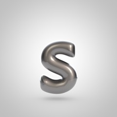 Metallic paint silver letter S lowercase