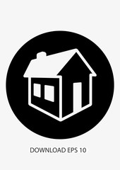 3D house icon, Vector