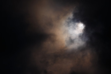 Sunrise in the clouds of Crimea