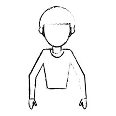 sketchy man male faceless design vector illustration eps 10
