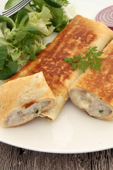 crêpes aux champignons