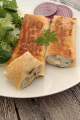 crêpes aux champignons