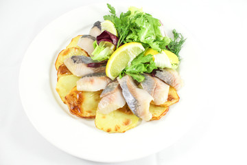 Herring with potatoes and onions