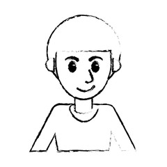 sketch man portrait cartoon image vector illustration eps 10