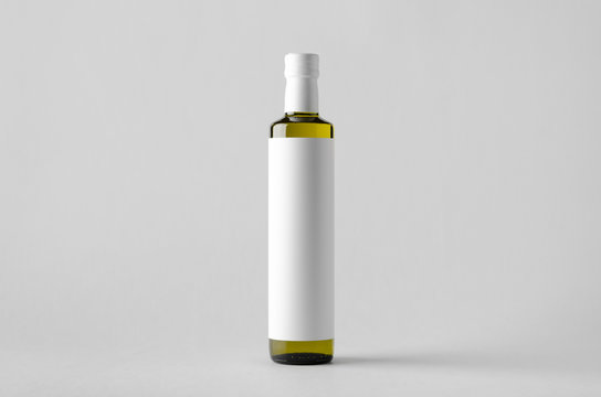 Olive / Sunflower / Sesame Oil Bottle Mock-Up - Blank Label